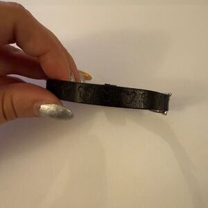 KEEP Collective Black Leather Bracelet with Iconic Mickey Mouse Design